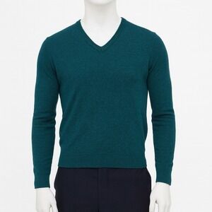 Jantzen Cardigan Sweater V Neck Knitwear Casual Green‎ Medium Vintage USA Made